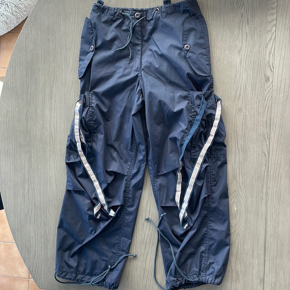 Original UFO Parachute Wind pants - navy blue size small